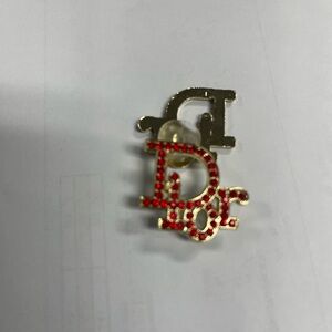 Dior Gold and Red Croc Charm